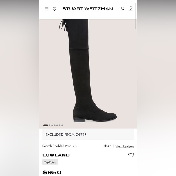 Stuart Weitzman Lowland Suede Boots Size 38.5 - Picture 1 of 5